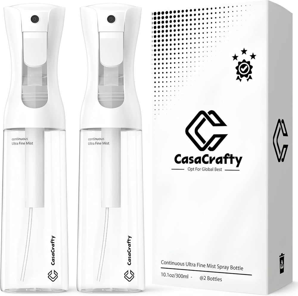 Premium Spray Bottles for Hair, Plants, Skincare, Cleaning & Pets – 2 Pack (300M