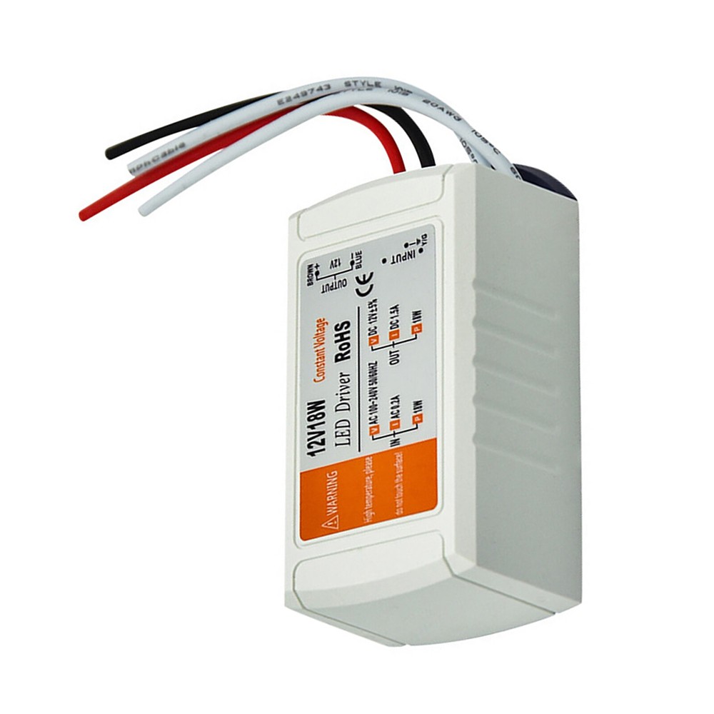 New LED Driver AC 120V 240V to DC 12V 18W Transformer Power Supply Adapter