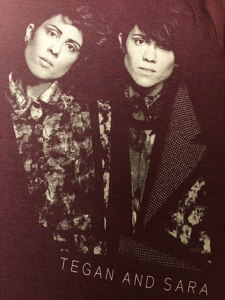 Classic TAGAN & SARA QUIN Canadian Indie Pop Divas Adult Rare USA Tee T-shirt S