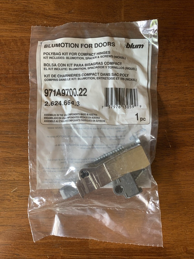 Blumotion 971A9700 Compact Hinge Adapter with Spacer 5-Pack