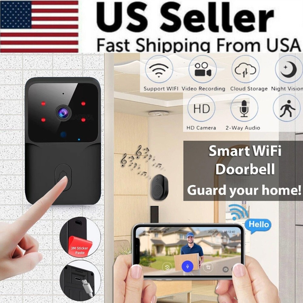 Smart WiFi Video Doorbell with Wireless Security Intercom and Chime