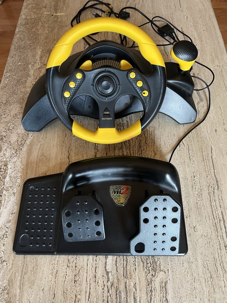 Mad Catz MC2 Racing Wheel & Pedals for Xbox GameCube PS1 PS2 - Check Details