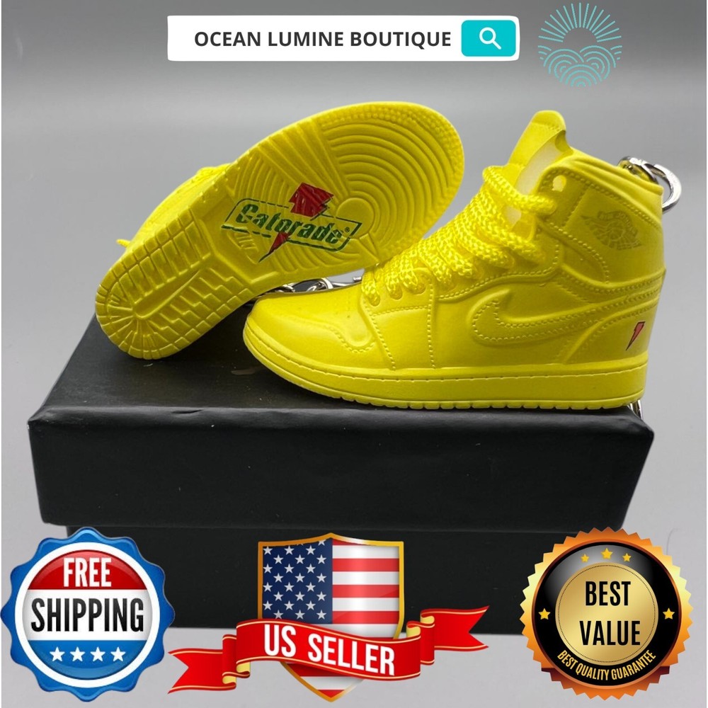 Air Jordan 3D Mini Sneaker Keychain, Basketball Sneaker Collectible, Box Options