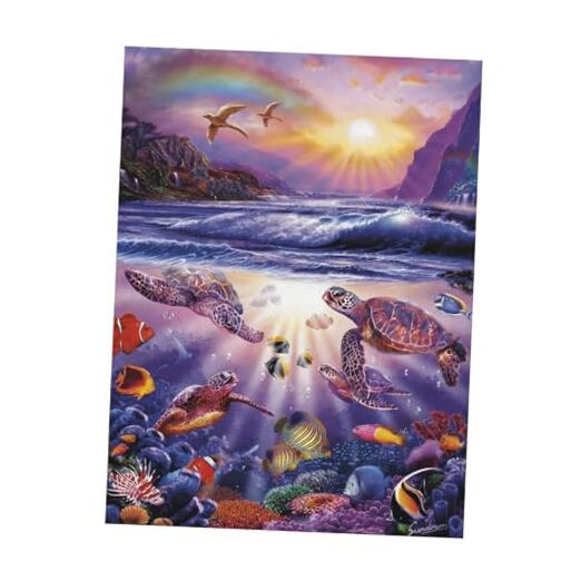 Purple Sea Turtle Flannel Fleece Throw Blanket Cozy Gift for Adults