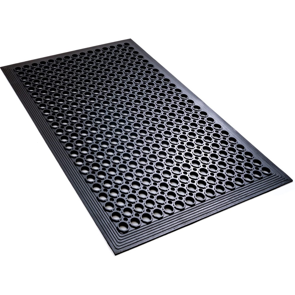 Anti Fatigue Rubber Floor Mats Restaurant Kitchen Rubber Drainage Mat Out Doo...