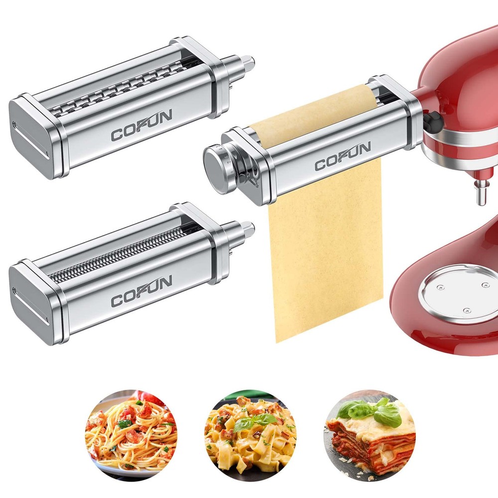 Pasta Attachment for KitchenAid Stand Mixer 3-Piece Pasta Making Kit