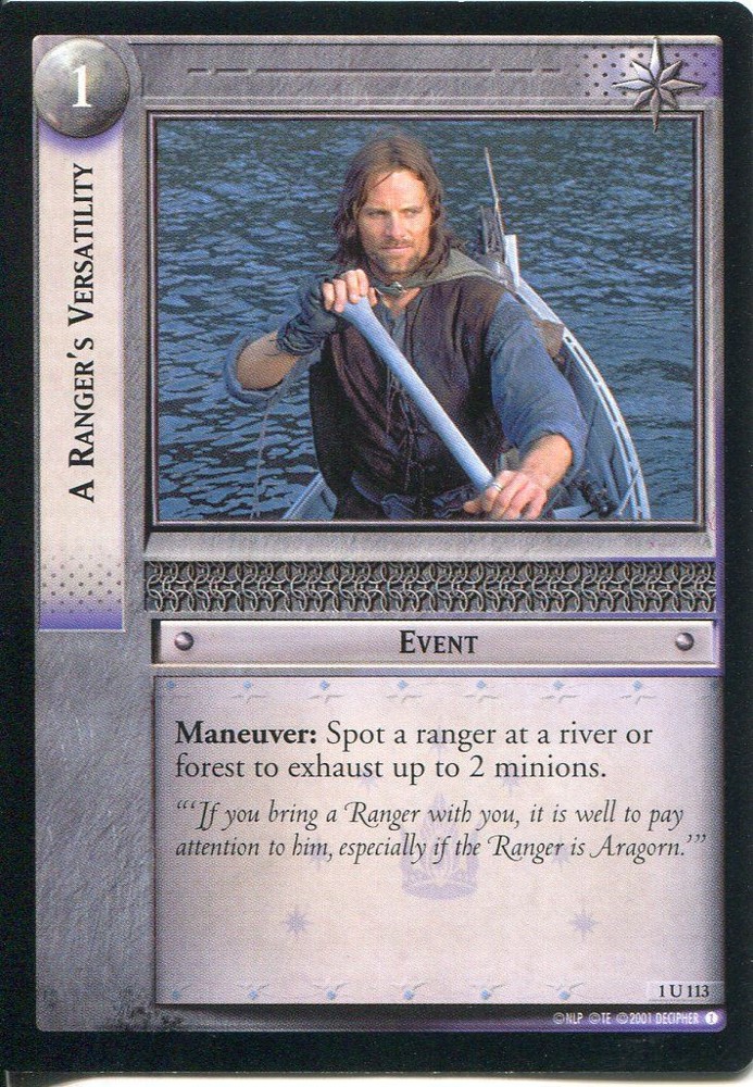 Lord Of The Rings CCG FotR Card 1.U113 A Rangers Versatility