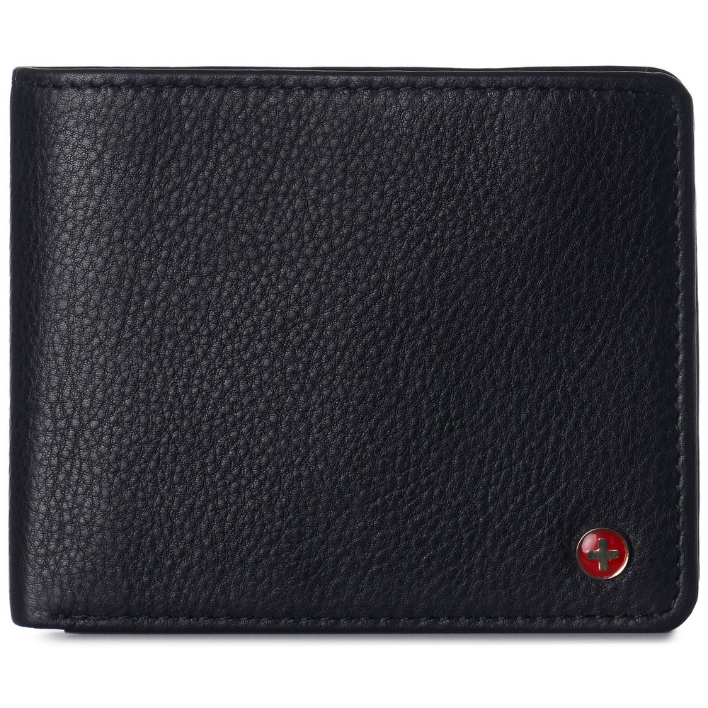 Alpine Swiss Men's RFID Bifold Wallet with Dual ID Windows & Bill Compartment