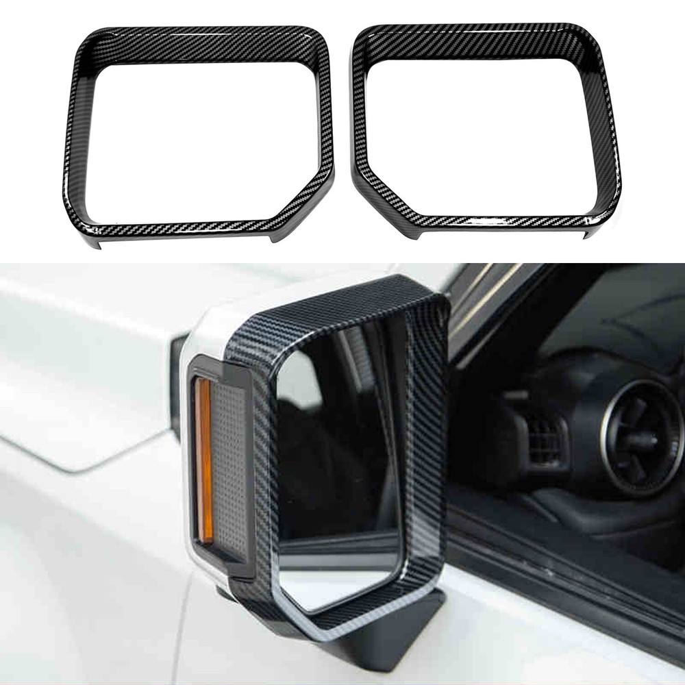 Carbon Fiber Rearview Mirror Rain Eyebrow Cover For Toyota LC250 Prado 2024 2025