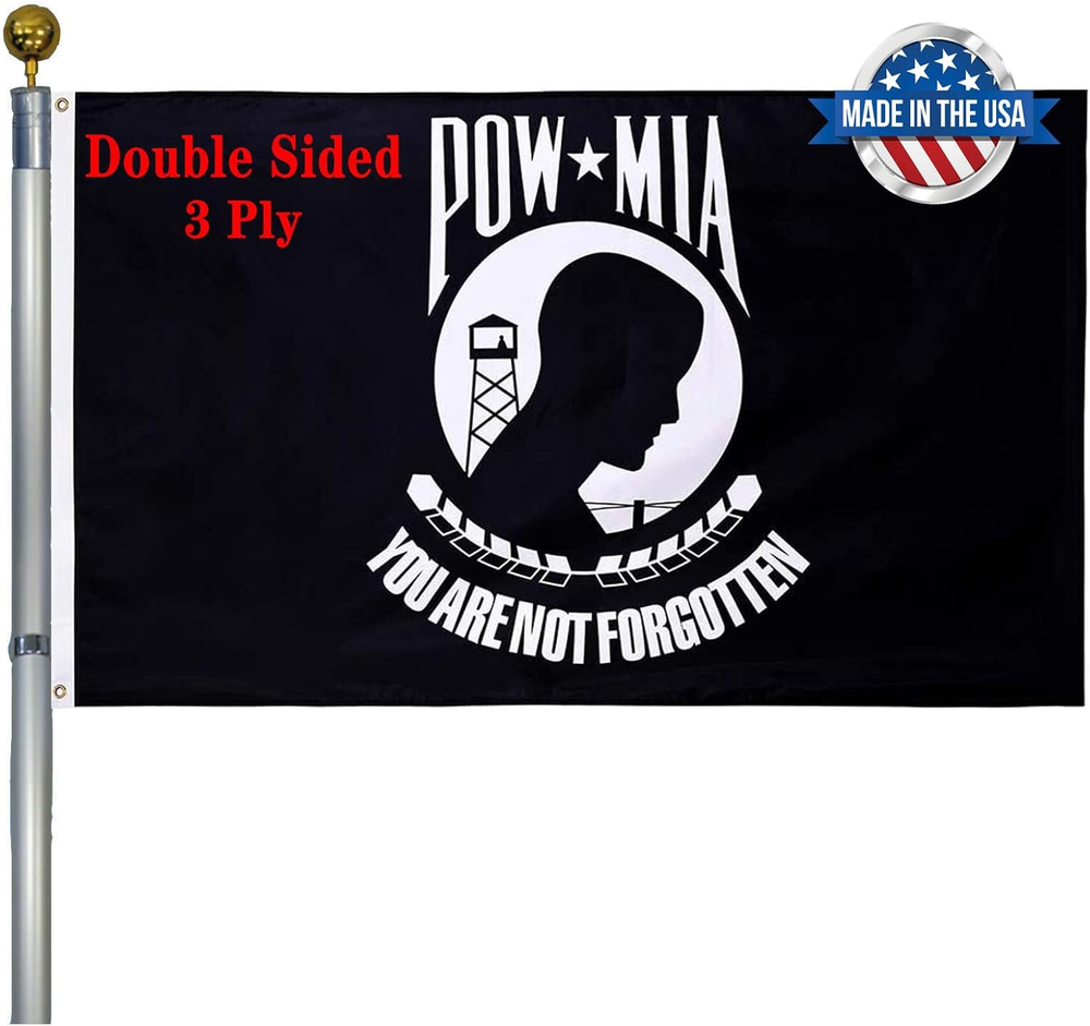 3x5 Double-Sided Heavy Duty POW MIA Military Flag for Outdoor Use