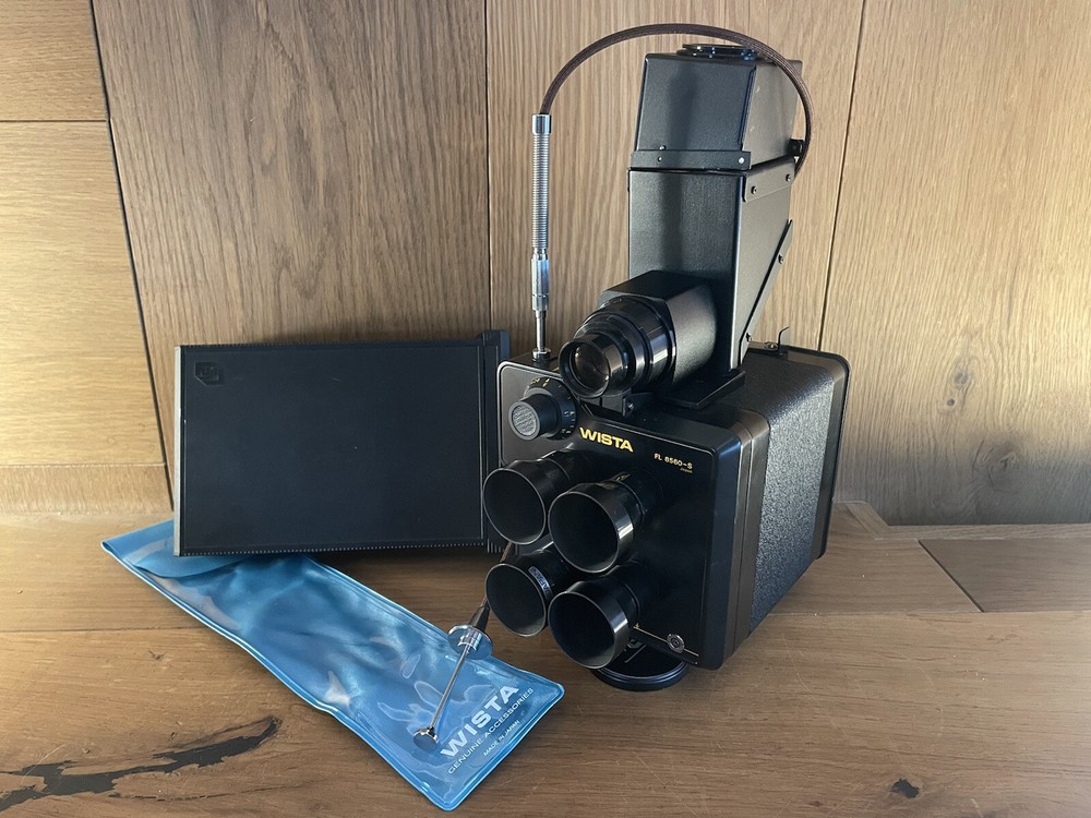 Near Mint Wista FL 8560-S 4 Lens Instant Film Camera with Fuji 100c Back Japan