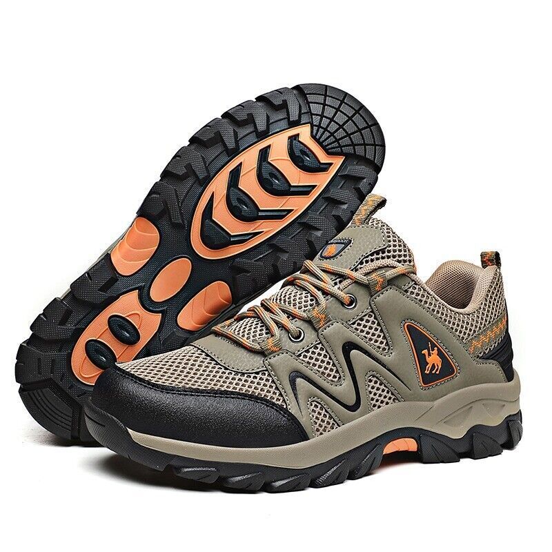 2023 Mens Breathable Mesh Hiking Sneakers Black Outdoor Mountain Shoes