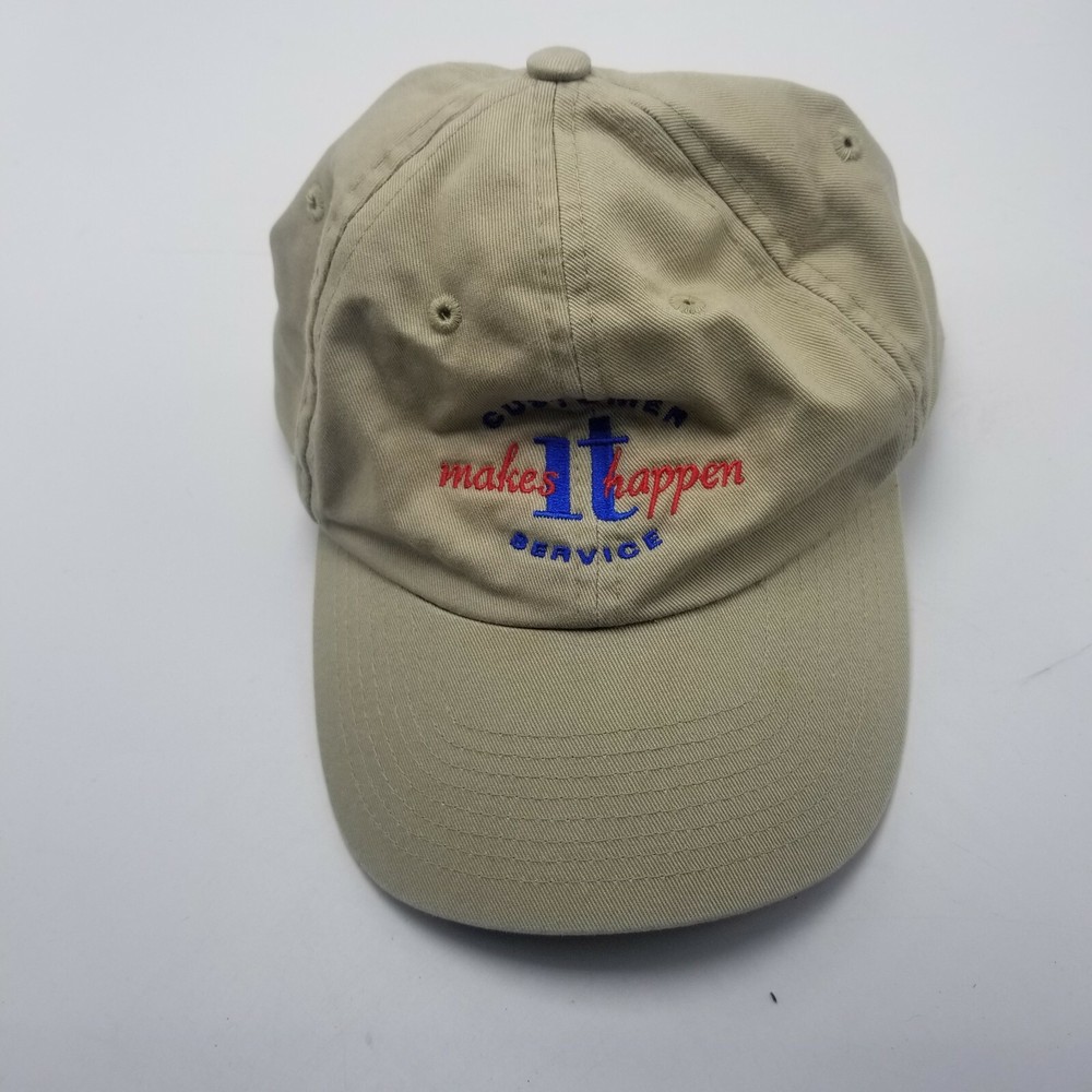 Customer Service Make It Happen Hat Cap Beige Adult Used Strapback Bg8-image