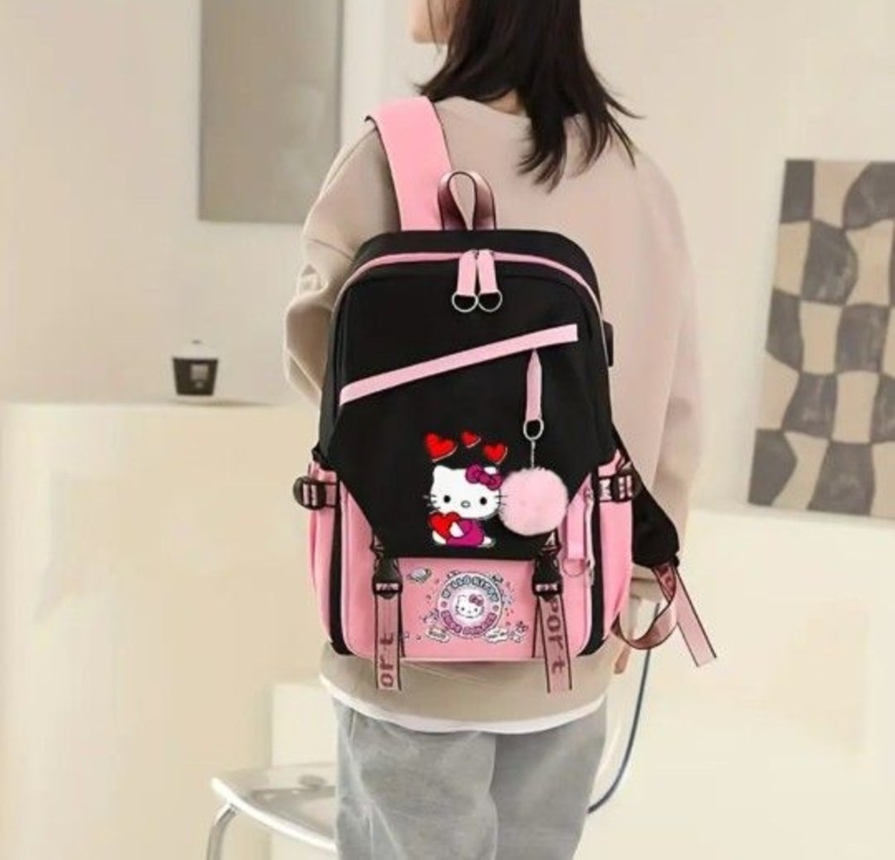 Hello Kitty Backpack for School with Adjustable Straps