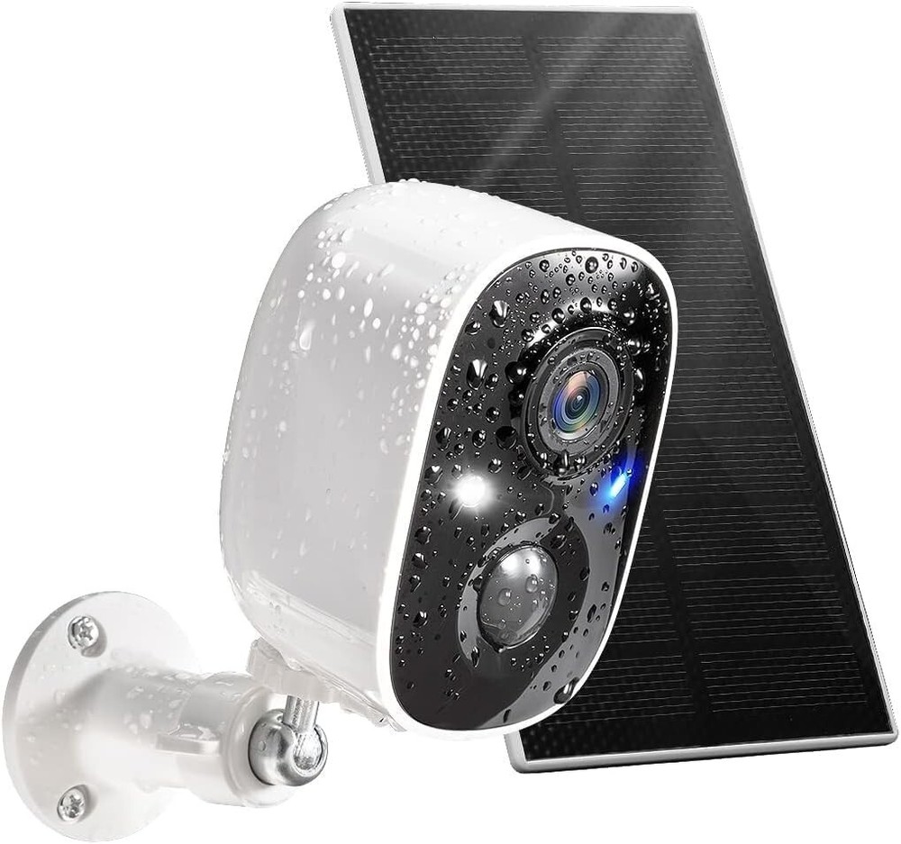 Battery Powered Solar Security Camera - Indoor/Outdoor with HD Night Vision