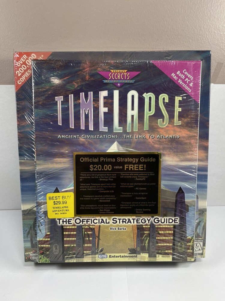 Timelapse Ancient Civilization Big Box PC Strategy Guide Bundle NEW SEALED!