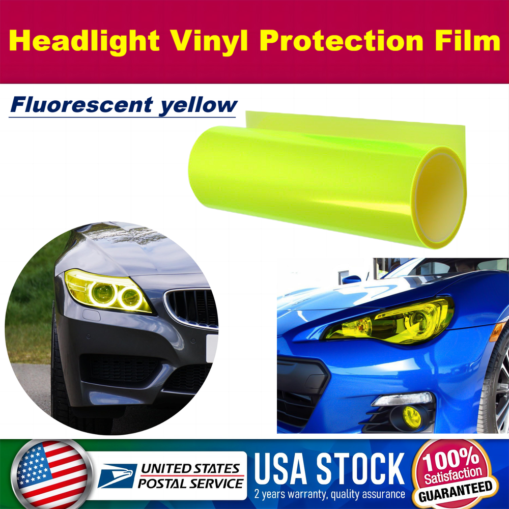 1.9-5.8sqft Vinyl Film Tint Car Headlight Taillight Fog Wrap Sticker Decal