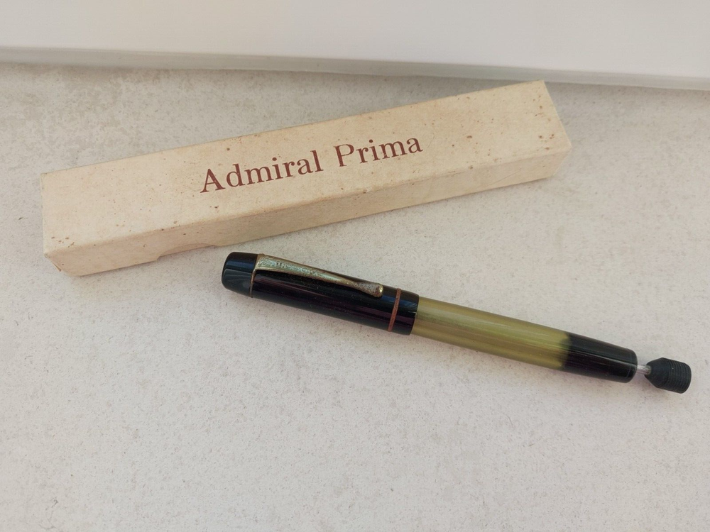 VINTAGE REFORM ADMIRAL PRIMA WW2 FOUNTAIN PEN ORIGINAL DURFLEX EXTRA NIB 1940S