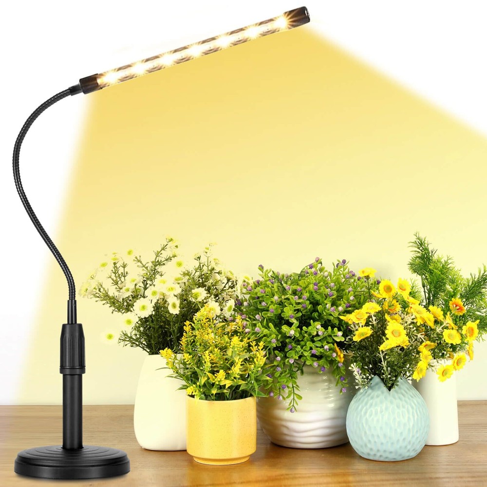 Desk Grow Lights for Indoor Plants Full Spectrum Table Top Grow Light Growth ...
