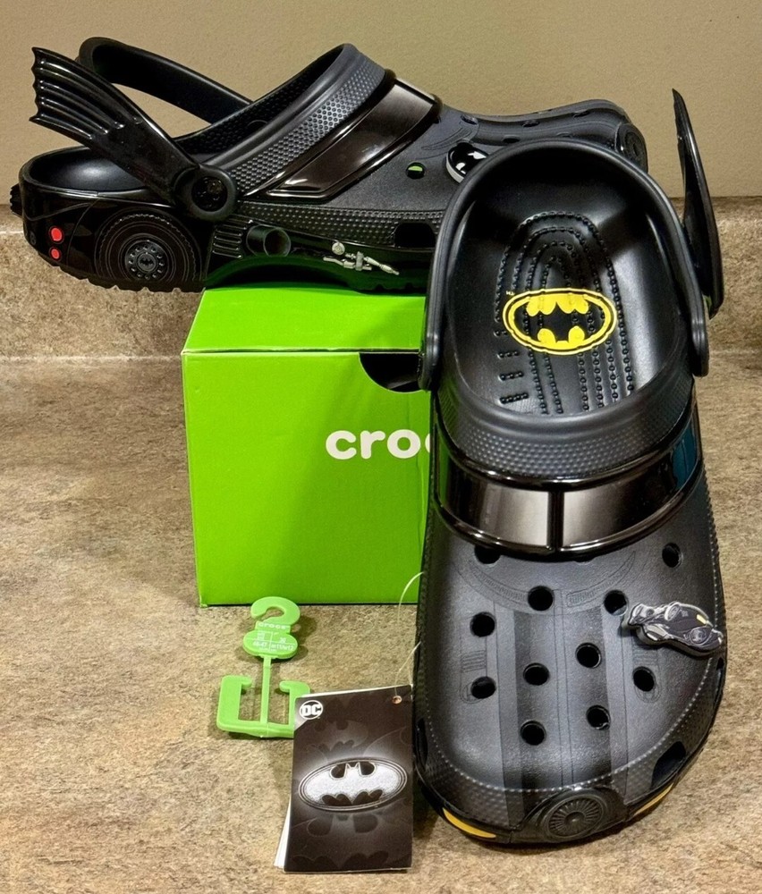 Crocs Classic Clog Batman Batmobile Design for Men Sizes 9-13