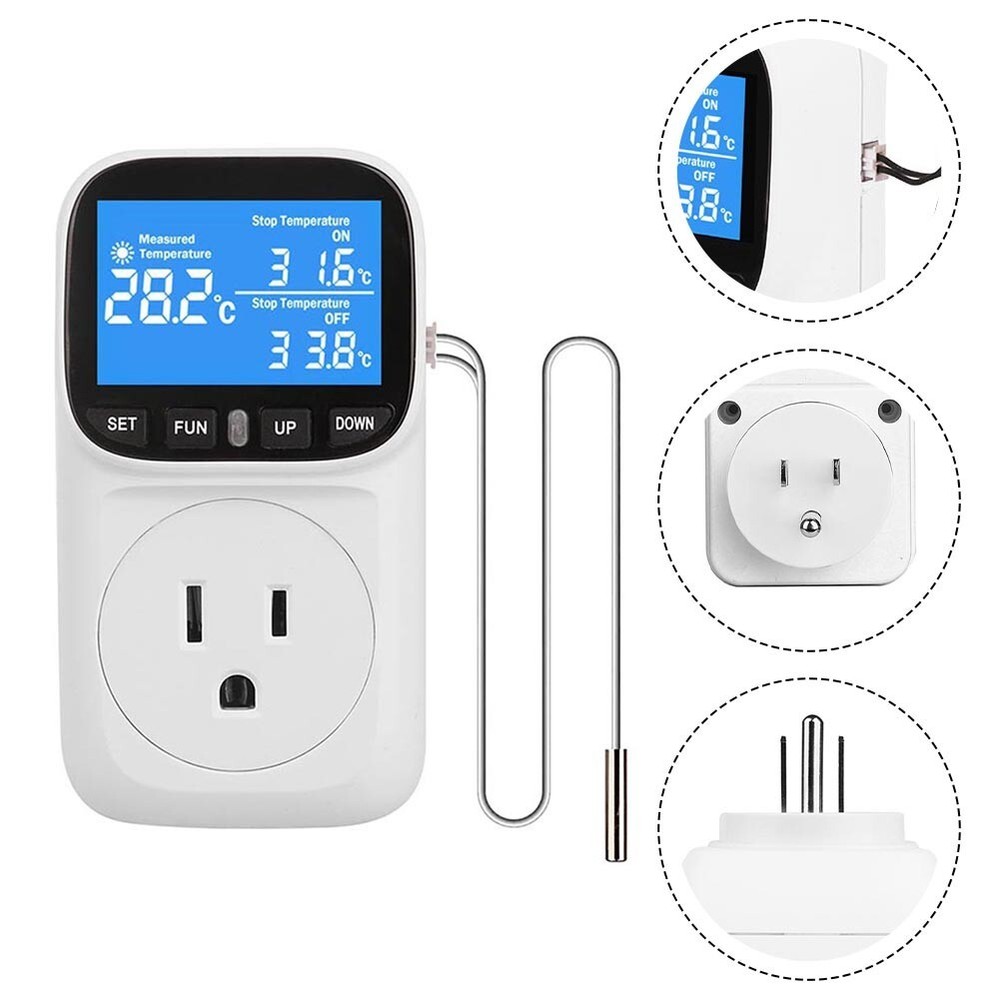 110V Digital Display Thermostat Socket for Accurate Temperature Regulation