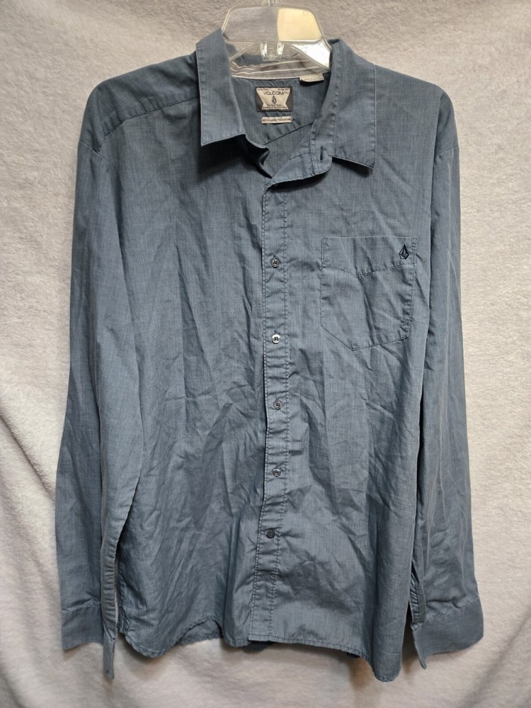 Volcom Classic Fit Men’s XL Long Sleeve Cotton Long Sleeve Button Down Shirt