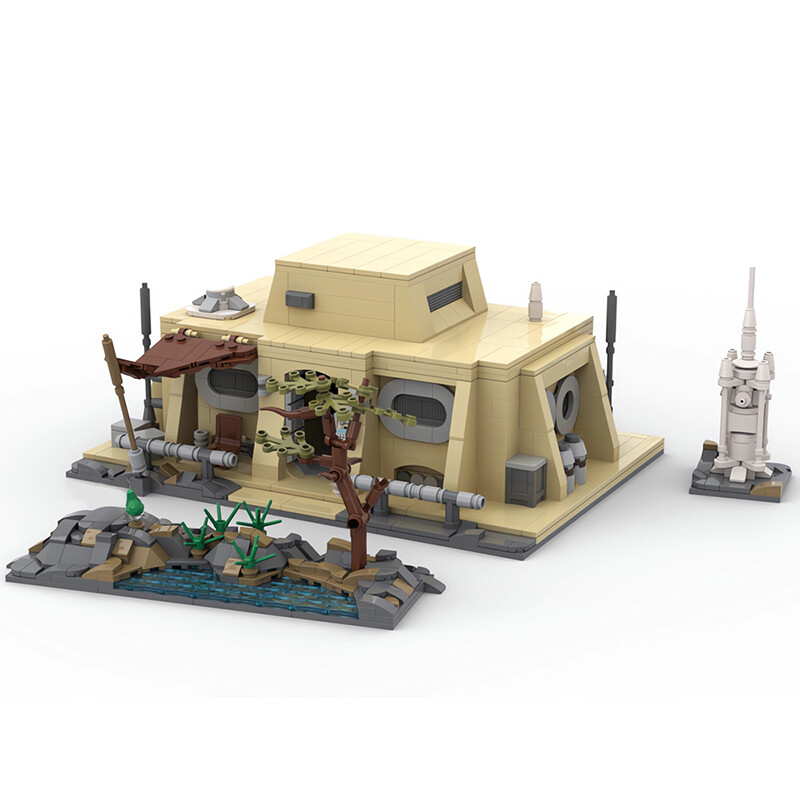 The Mandalorian's Cabin Modular Building Blocks Toy Movie Scene MOC Collection
