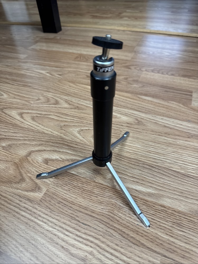 Vintage TIFFEN Mini Camera Tabletop/Handheld Tripod - Folding Metal Frame
