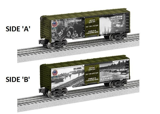 Lionel 684666 Battle of Guadalcanal Boxcar O Gauge Train