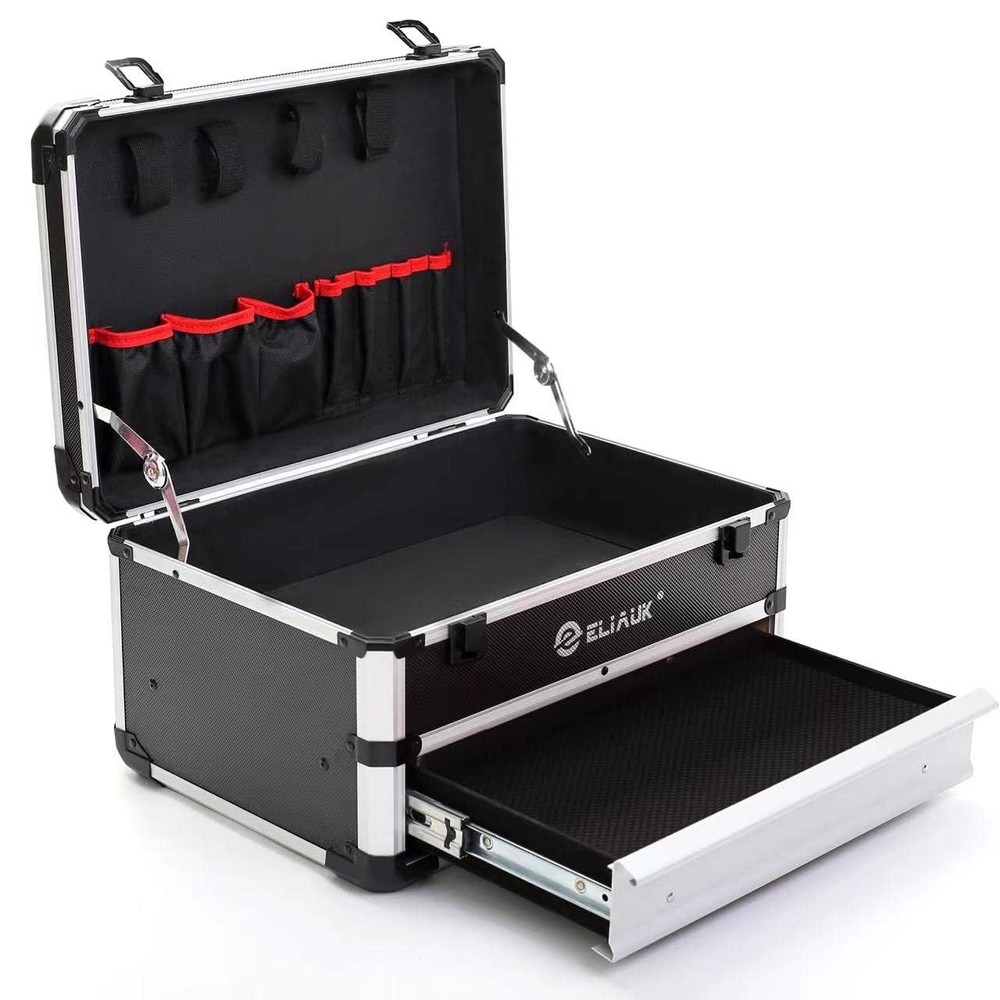 ELIAUK Tool Box Hard Case Tool Organizer Storage Cabinet Carry Case with Lock...