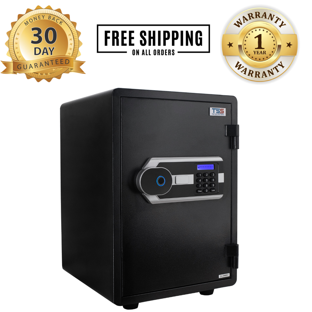 [Biometric] Fireproof,Waterproof Home Storage Cash Jewelry Security Gun Safe-image