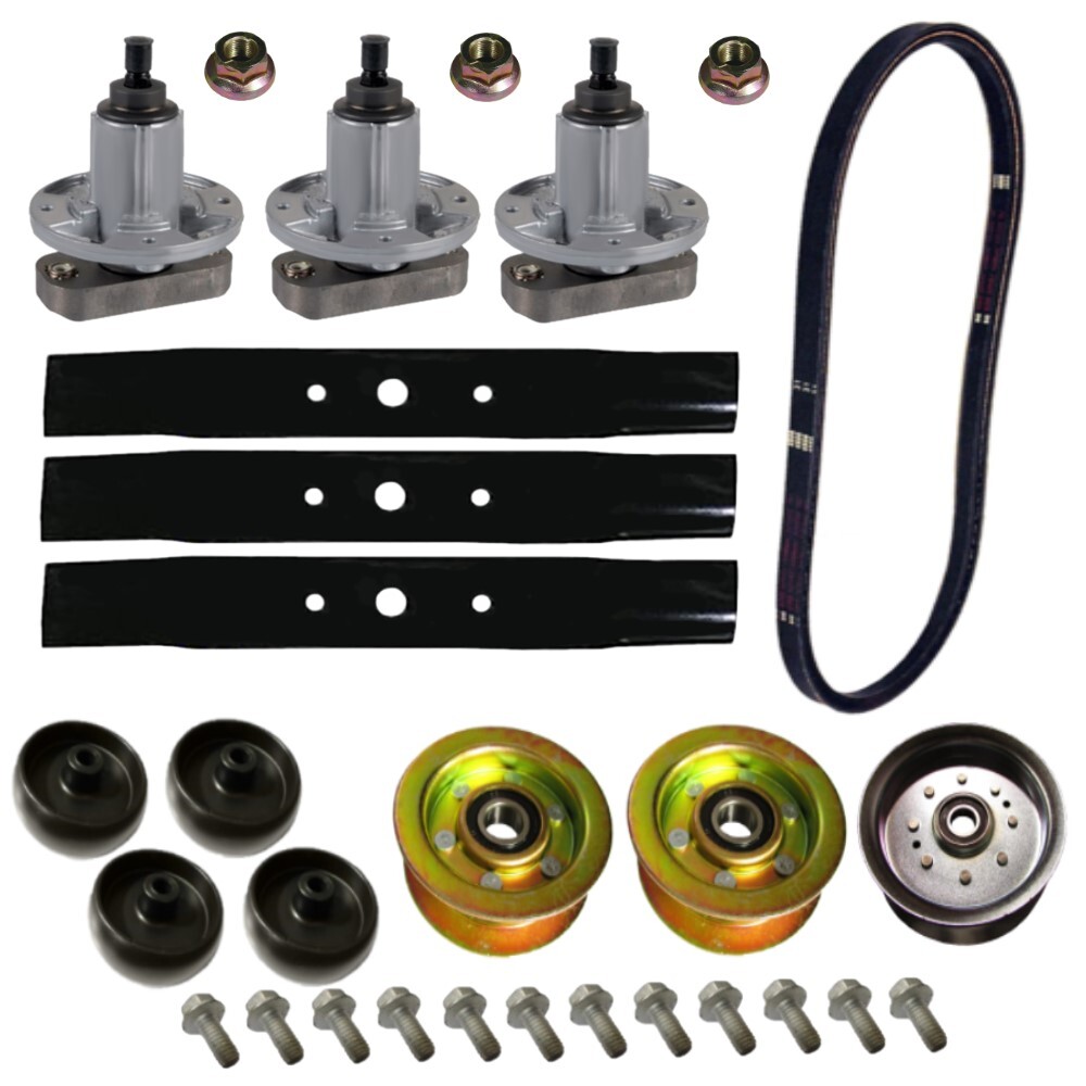 Husqvarna 48 Deck Rebuild Kit with XHT Blades and Wheels 532 13 72-66  