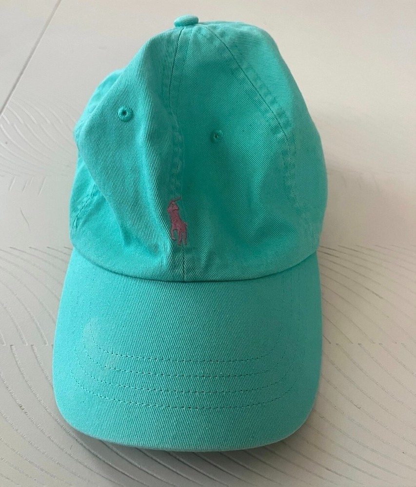 Polo Ralph Lauren Green With Pink Logo Baseball Adjustable Hat