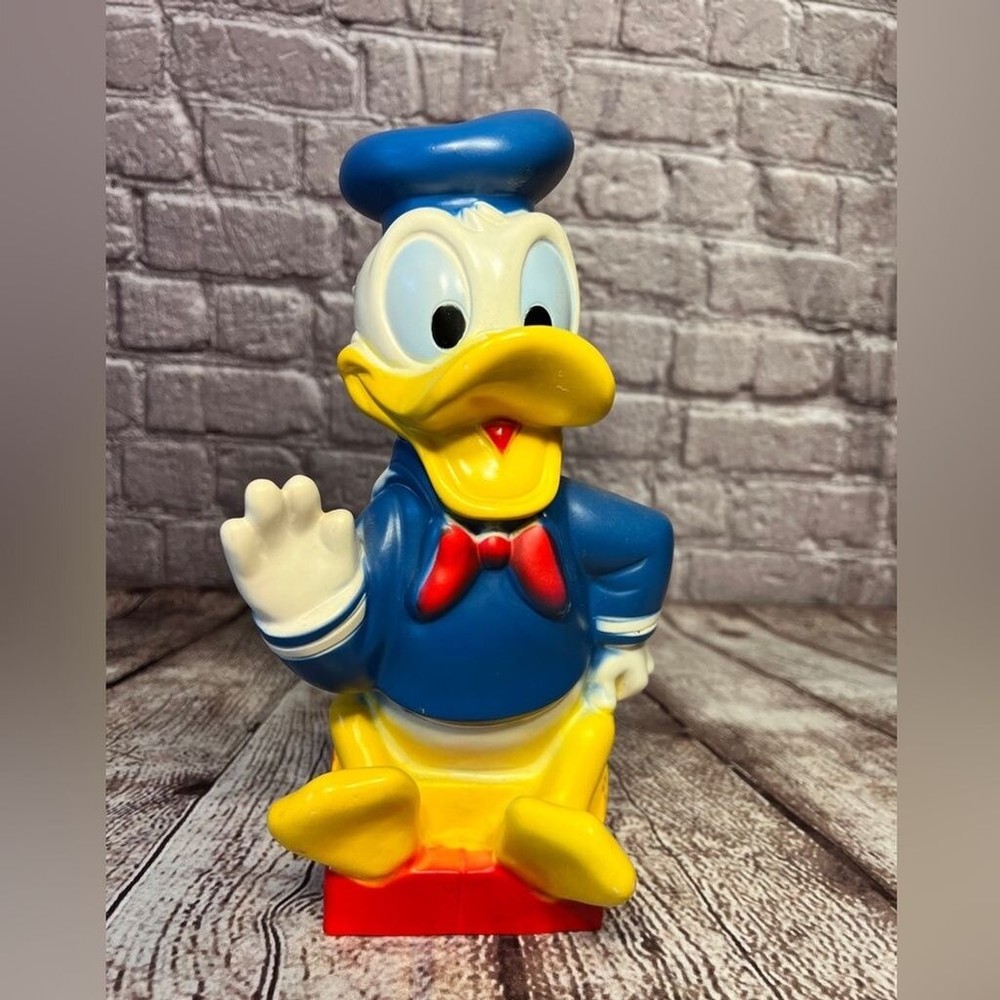 Donald Duck 70s Vintage Disney PlayPal Coin Bank Collectible-image