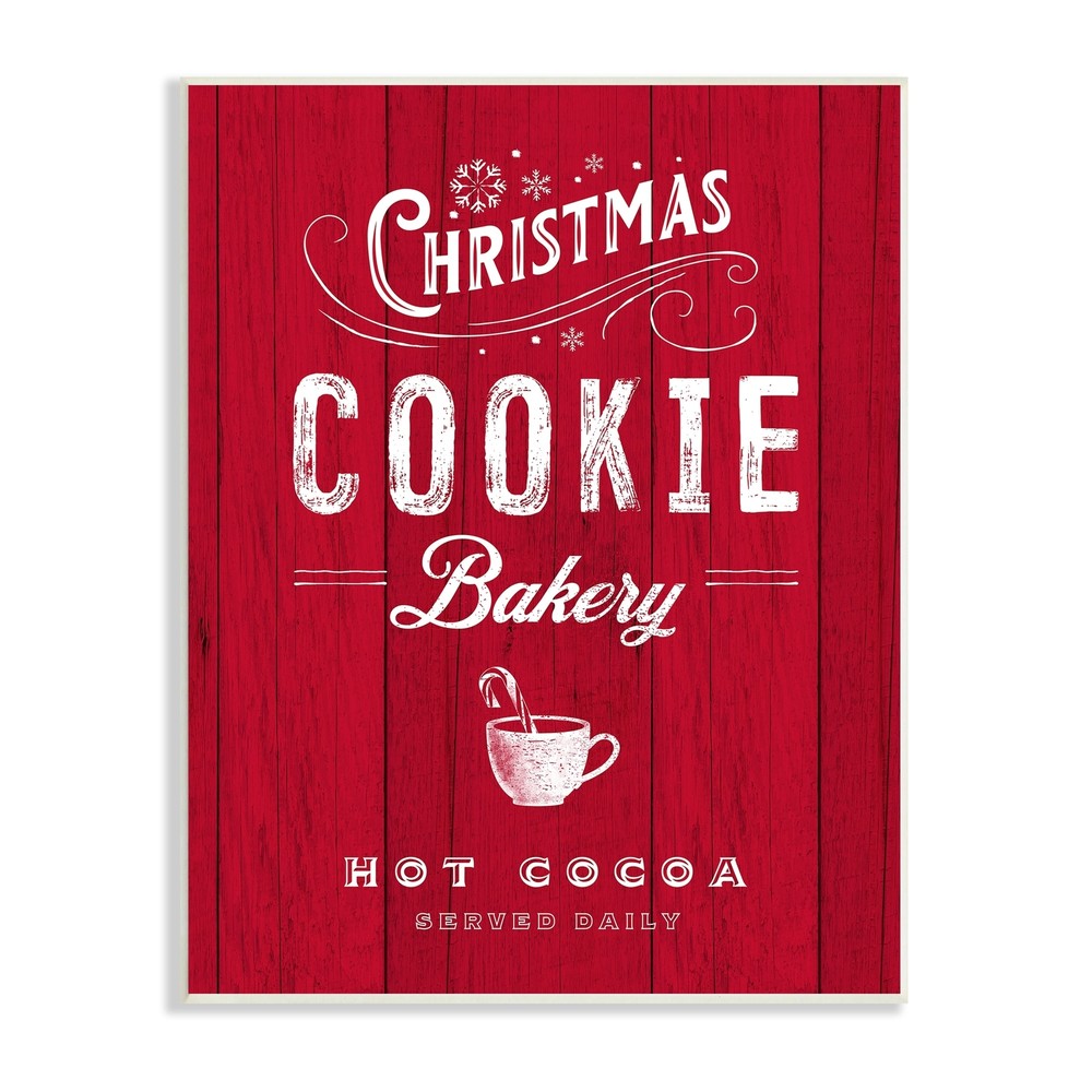 Stupell Christmas Cookie Bakery Festive Holiday Advertisement Design