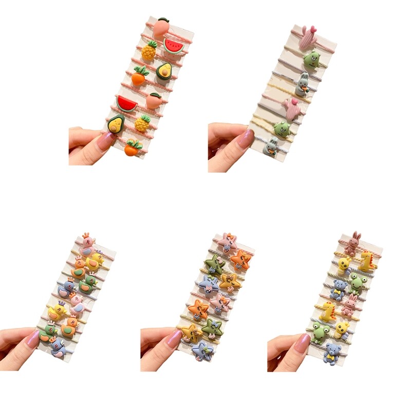 Cartoon Elastic Soft Hair Ties for Toddlers Styling Tool