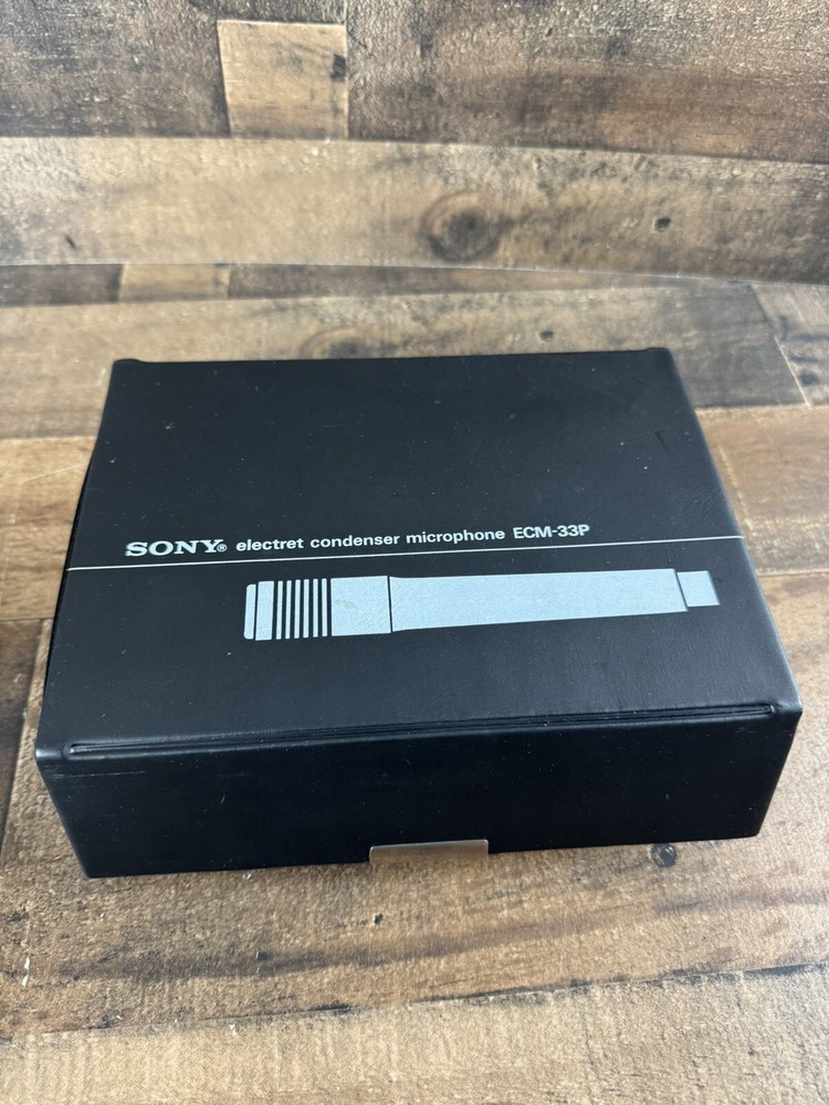 Vintage Sony ECM 33-P Electret Condenser ￼Microphone With Original Case