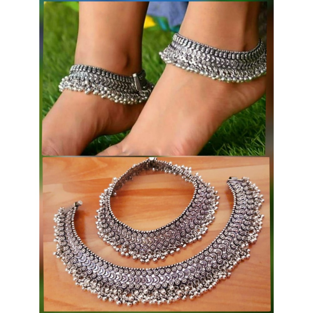 Women Anklet Oxidized Indian Payal Dancing Bollywood Style Ethnic Gungaroo Payal-image