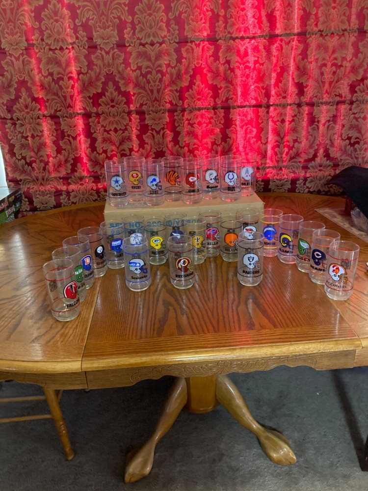 vintage nfl nfl drinking glasses