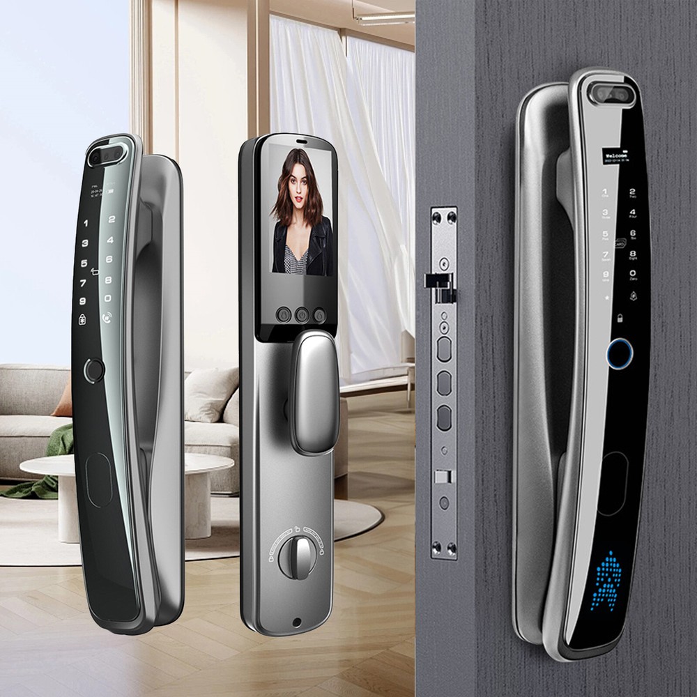 Fingerprint Smart Door Lock with Digital Keypad & Camera for Secure Access  -image