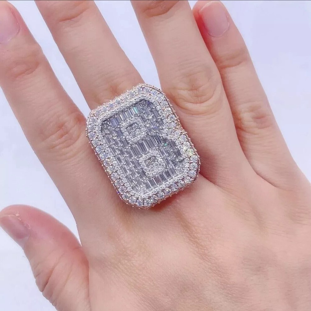 5.00Ct Round Moissanite Custom Wedding Ring in 14K White Gold