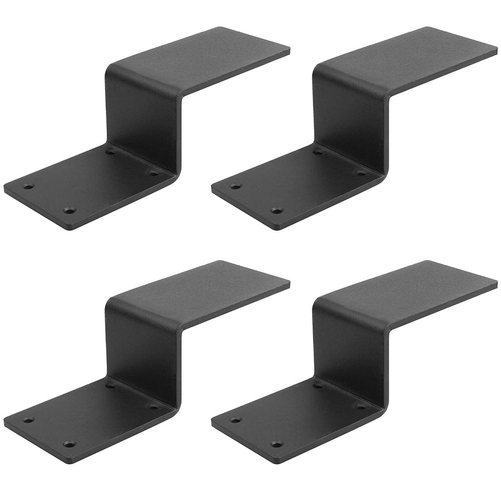 4 Pcs Drop Bar Security Door Lock Brackets, Fit 2x4 Inch Boards, Thickness 4m...