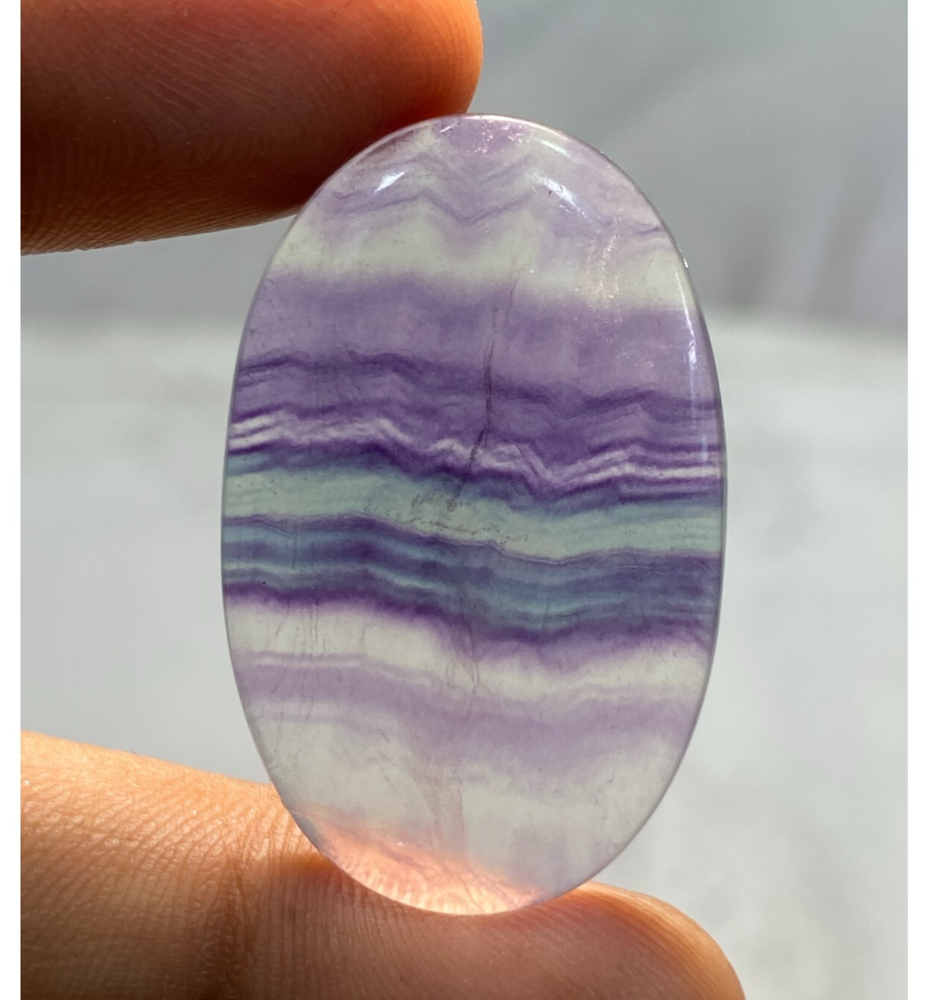 Rainbow Fluorite Cabochon Loose Gemstone for Jewelry Making 45.50Ct 37x23x5mm