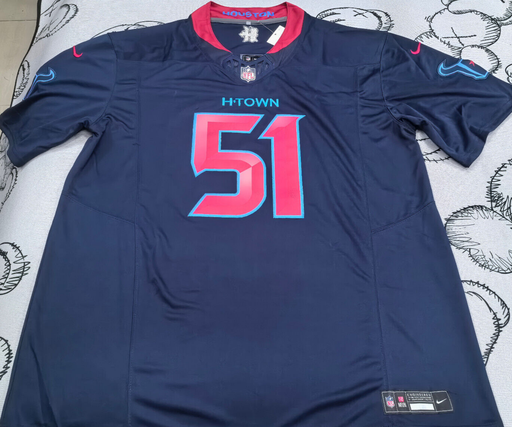 Size M Will Anderson Jr. #51 Houston Texans FUSE Navy 2nd Alt Stitched Jersey.