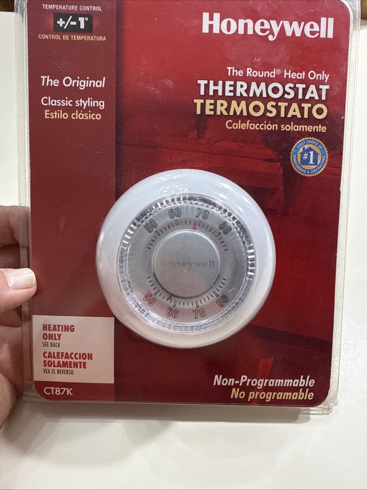 Honeywell CT87K Round Heat Only Non-Programmable Manual Thermostat Brand New