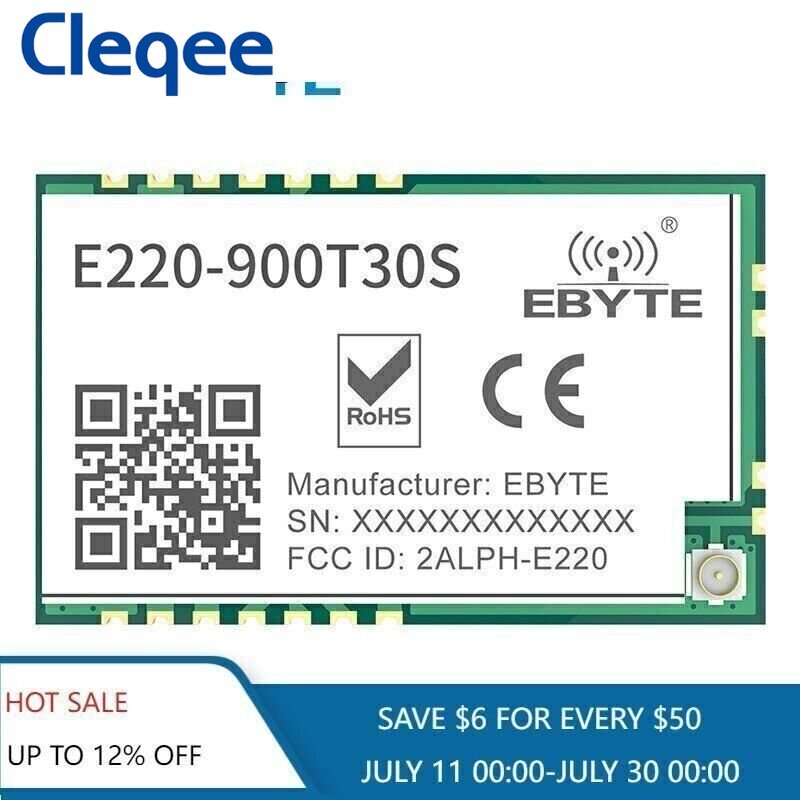 IOT Wireless LoRa Module RSSI ISM 868MHz 915MHz 30dBm Module LoRa Spread FSK SMD-image