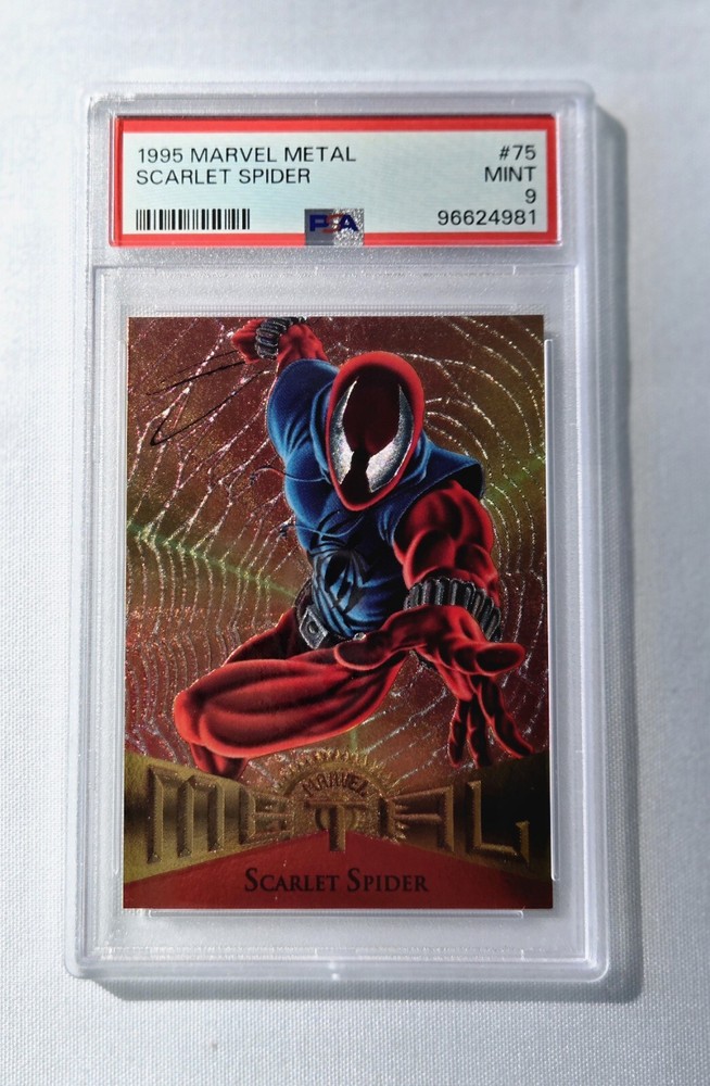 АЛЫЙ ПАУК - PSA 9 FLEER 1995 MARVEL МЕТАЛЛ #75