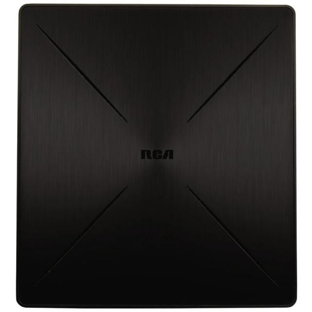 RCA HDTV Flat Digital Amplified TV Antenna - Black (‎ANT1560E)