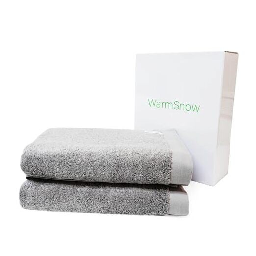 Extra-Large 31x62 Inch Luxury Bath Sheet Set of 2 in Light Grey