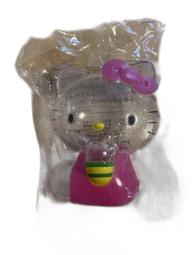 Sanrio Hello Kitty Clear Pink Piggy Bank